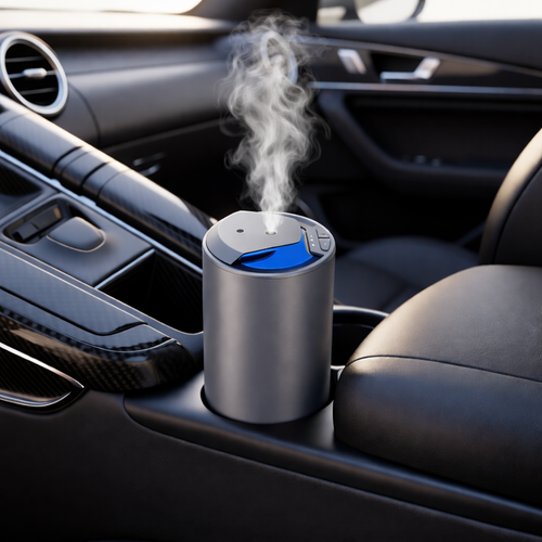 Aluminum Car Aroma Diffuser (Space Grey) with LED by Concept Two